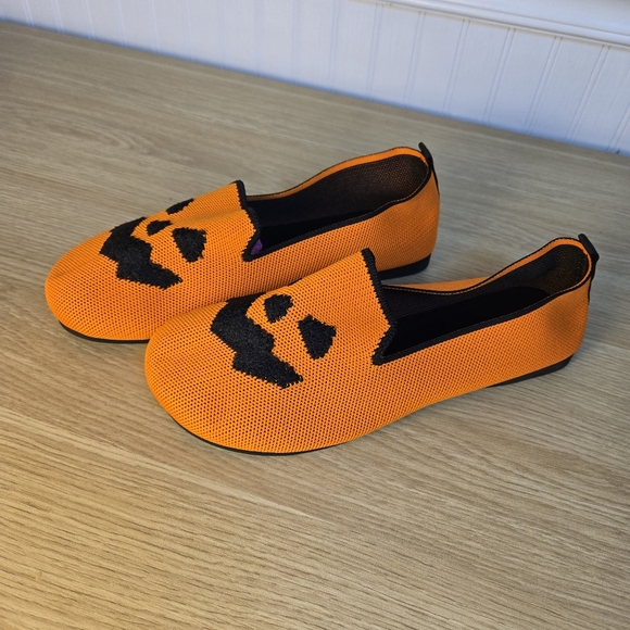 Halloween pumpkin print flat shoes - Picture 3 of 5